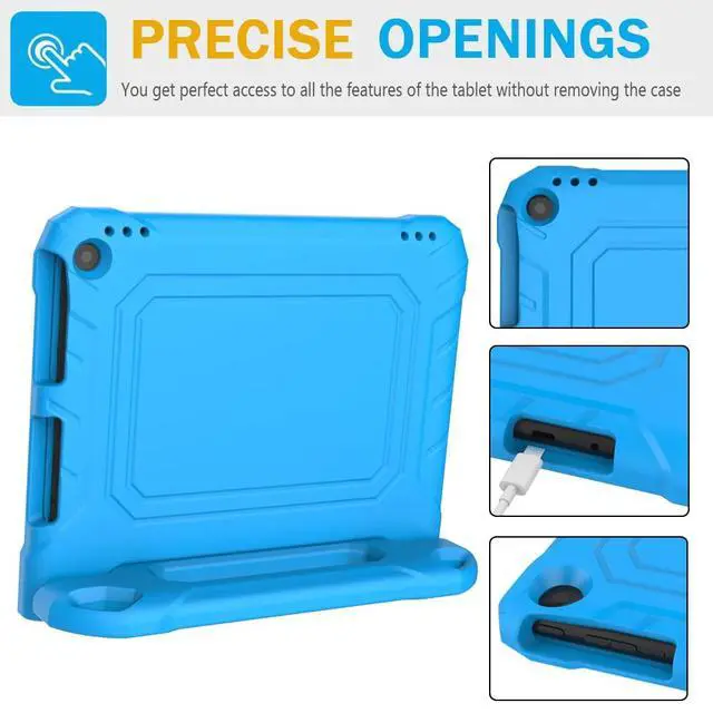Alt view image 6 of 7 - Tablet Case for Kids (13th/11th Generation, 2023/2021 Release),Lightweight Shockproof Case Built-in Screen Protector with Handle Stand, Not fit iPad Samsung- Blue