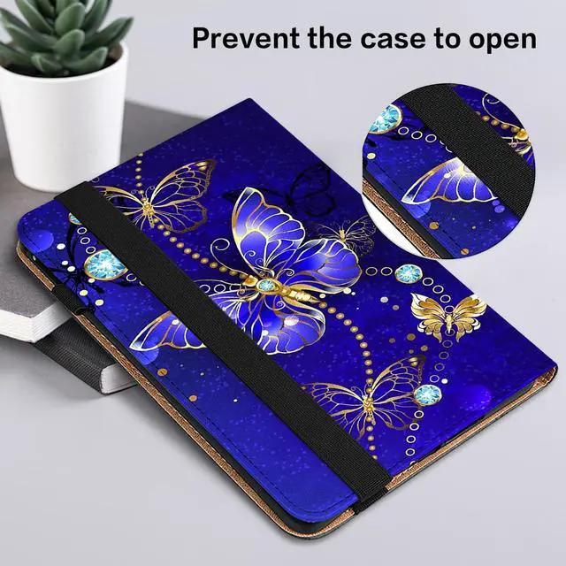 Alt view image 6 of 7 - Case for Samsung Galaxy Tab A11 Plus/A11+/A9 Plus/A9+ 5G 11 Inch 2025/2023, Auto Wake/Sleep Pencil Holder Flip Wallet Leather Shockproof Cover, Diamond Butterfly