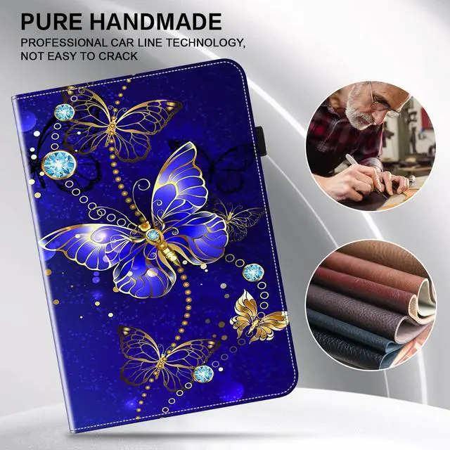 Alt view image 7 of 7 - Case for Samsung Galaxy Tab A11 Plus/A11+/A9 Plus/A9+ 5G 11 Inch 2025/2023, Auto Wake/Sleep Pencil Holder Flip Wallet Leather Shockproof Cover, Diamond Butterfly