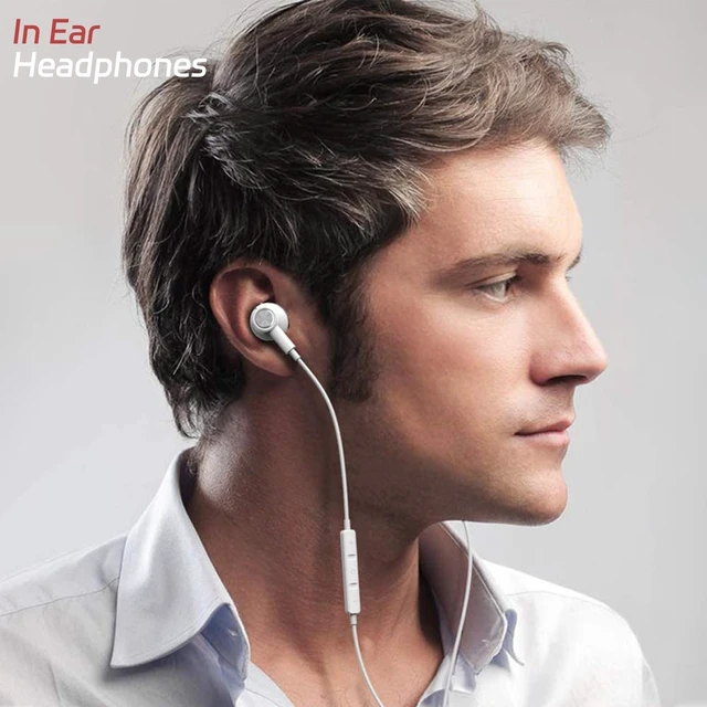 Alt view image 2 of 7 - in-Ear Earbuds Wired, Earphones with Microphone, Noise Isolation Corded for 3.5mm Jack Ear Buds for iPhone, Samsung, Computer, Laptop, Kids, School Students