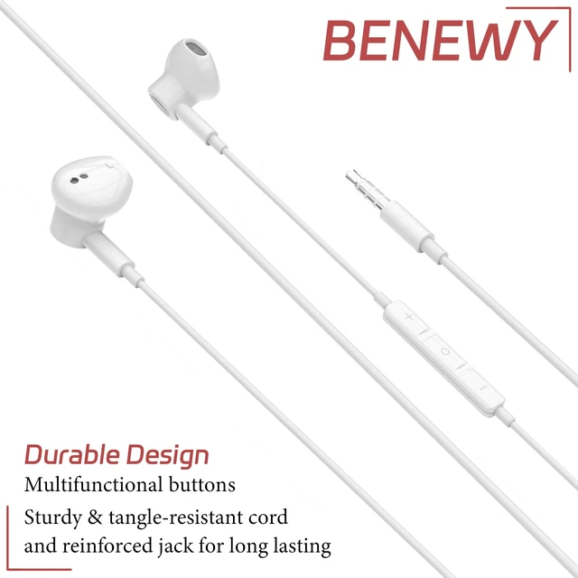Alt view image 6 of 7 - in-Ear Earbuds Wired, Earphones with Microphone, Noise Isolation Corded for 3.5mm Jack Ear Buds for iPhone, Samsung, Computer, Laptop, Kids, School Students