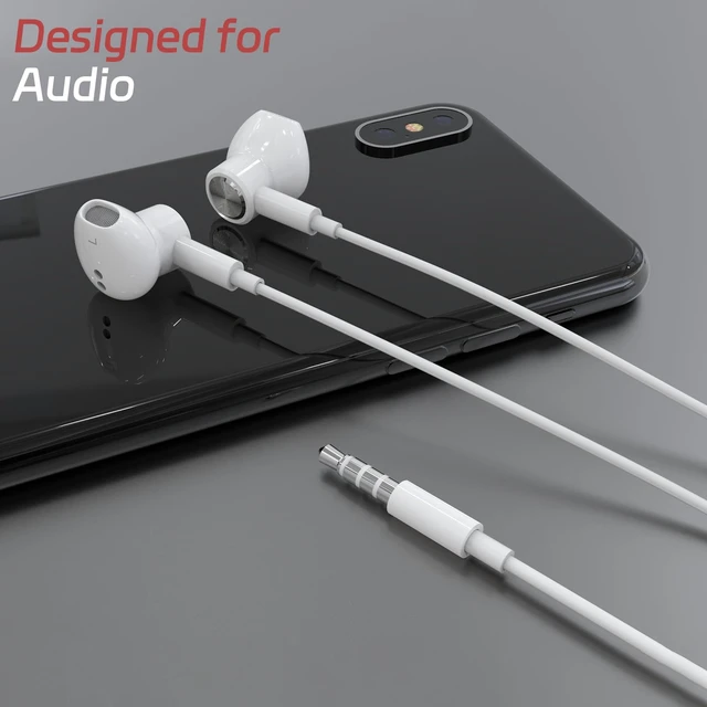 Alt view image 7 of 7 - in-Ear Earbuds Wired, Earphones with Microphone, Noise Isolation Corded for 3.5mm Jack Ear Buds for iPhone, Samsung, Computer, Laptop, Kids, School Students