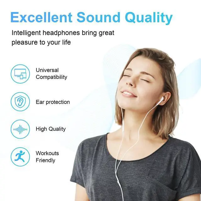Alt view image 6 of 7 - Wired Earbuds 4 Pack, Earbuds HiFi Stereo Wired Earphones Headphones with Microphone Volume Control Compatible with iPad, Laptop, MP3, Android Smartphones, Fits All 3.5mm Jack Device