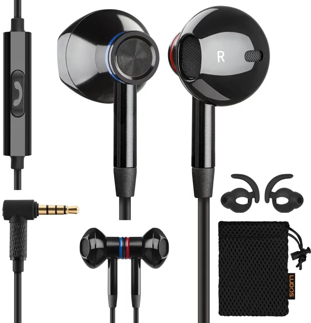 Main image of NOVA Wired Earbuds in-Ear Headphones, 5 Year Warranty, Earphones with Microphone, 3.5mm Plug-in Ear Buds Calls Compatible with iPhone, Laptop, Computer, School Students, Kids, Women, Small Ears