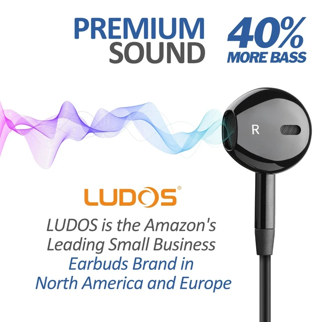 Alt view image 7 of 7 - NOVA Wired Earbuds in-Ear Headphones, 5 Year Warranty, Earphones with Microphone, 3.5mm Plug-in Ear Buds Calls Compatible with iPhone, Laptop, Computer, School Students, Kids, Women, Small Ears