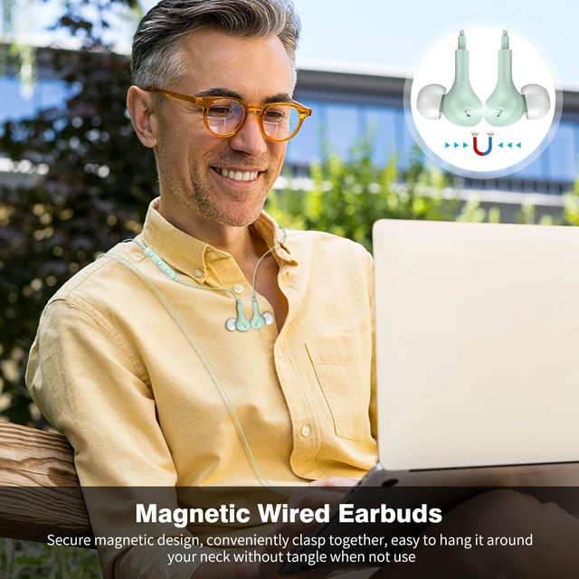 Alt view image 4 of 7 - Wired Earbuds in-Ear Headphones 3.5mm Jack for Laptop/School Mint Noise Isolation Small Earphones, Corded Plug-in Ear Buds Mic Volume Control for iPhone/Samsung/Android/PC/Gaming Console/Kids