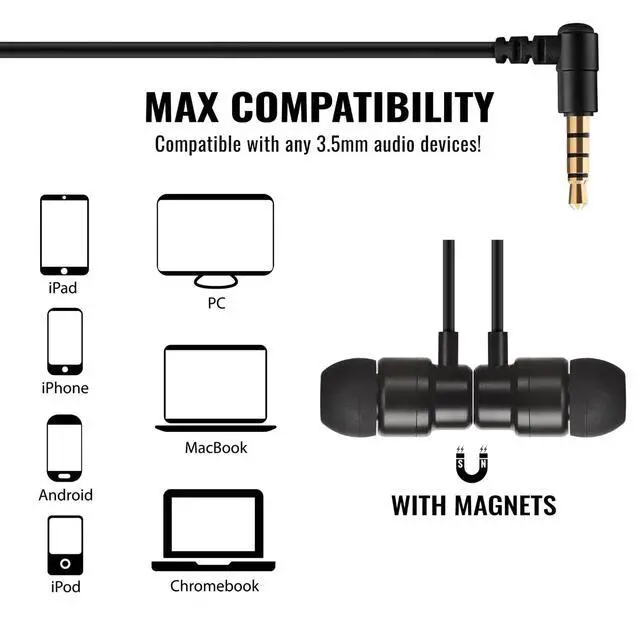 Alt view image 4 of 7 - Rider Wired Earbuds in-Ear Headphones, Earphones with Microphone, with Anti-Tangle Cable, Ear Buds for iPhone, iPad, Samsung, School Students, Kids, Women, Small Ears