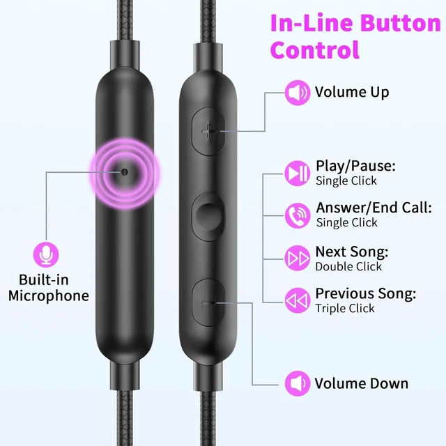 Alt view image 7 of 7 - 3.5mm Wired Headphones for Laptop School Kids Earbuds with Case Mic 3.5mm Jack Noise Isolating Cord Earphones Plug in EarbudS for Kindle Fire Tablet/Chromebook ThinkPad Computer/Airplane,Purple