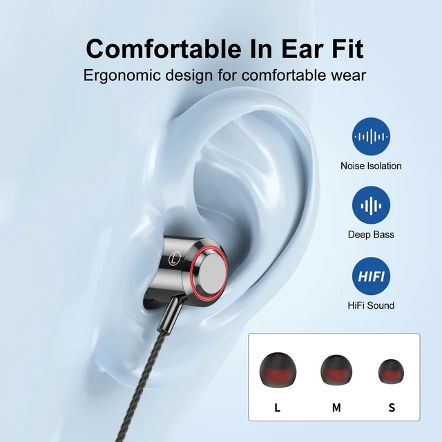 Alt view image 4 of 7 - 3 Pack Wired Earbuds with Microphone, In-Ear Headphones Wired with Noise Blocking &Volume Control, Premium Sound& Lightweight Corded Earphones for Laptops, Tablets, MP3 & Most 3.5mm Interface Devices