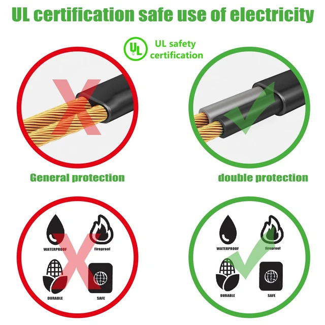 Alt view image 4 of 7 - 2 Pack Television Power Cord 90 Degree 2-Prong 6ft Figure 8 C8 for TV Printer Samsung Wall-Mouted Cable de alimentación