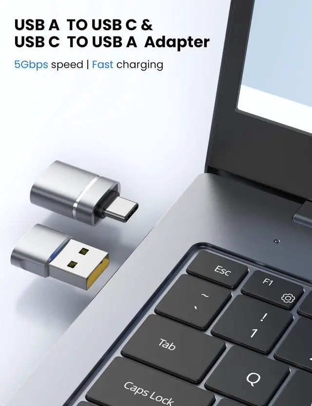 Alt view image 2 of 6 - USB to USB C Adapter & USBA to USBC Adapter Combo 10-Pack Set, USB Adapter Kit Compatible with MacBook Pro/Air,iPhone 17 16 Pro Max/15 Plus/14 13 12 Samsung Galaxy S25/S24/S23/S22