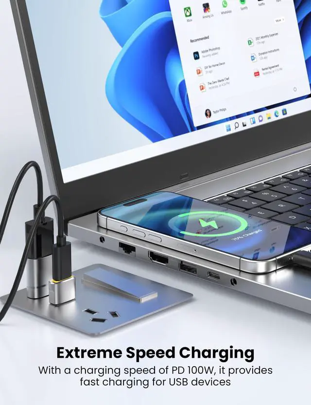 Alt view image 4 of 6 - USB to USB C Adapter & USBA to USBC Adapter Combo 10-Pack Set, USB Adapter Kit Compatible with MacBook Pro/Air,iPhone 17 16 Pro Max/15 Plus/14 13 12 Samsung Galaxy S25/S24/S23/S22