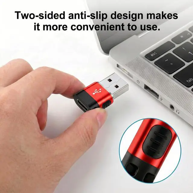 Alt view image 6 of 7 - USB to USB C Adapter 6 Pack,USB Male to Type C Female Converter | Data Transfer & Charging Adapter,Anti-Slip Design,for iPhone 17 16 15 14 13,Samsung Galaxy S25 S24 S23,iPad,iWatch,AirPods