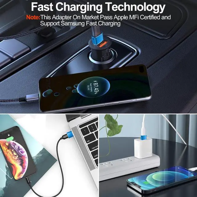 Alt view image 2 of 7 - USB to USB C Adapter,Type-C Female to A Male Car Charger OTG Converter for Apple Watch Ultra 8 9 10,iPhone 16 15 14 13 Pro Max,Samsung S24,Nintendo Switch,AirPods,iPad,Car