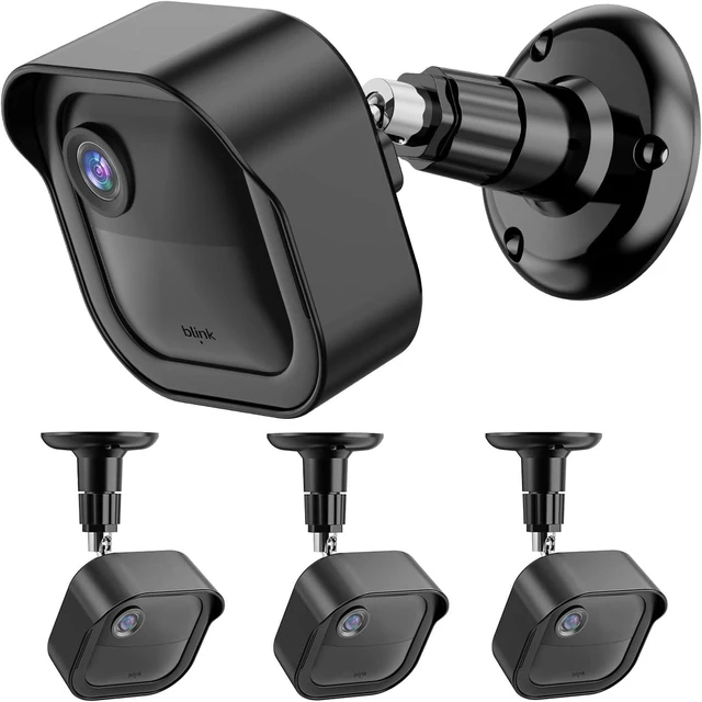 Main image of Wall Mount Bracket for Blink Outdoor 4 (4th Gen) & 3 (3rd Gen) & 2K+ (new model) Camera, Weatherproof Protective Cover Case with 360° Adjustable Mount for Home Security Camera System Black (3 Pack)