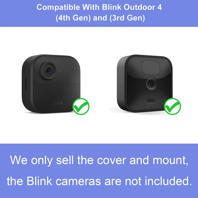 Alt view image 2 of 6 - Wall Mount Bracket for Blink Outdoor 4 (4th Gen) & 3 (3rd Gen) & 2K+ (new model) Camera, Weatherproof Protective Cover Case with 360° Adjustable Mount for Home Security Camera System Black (3 Pack)