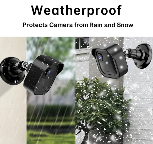 Alt view image 3 of 6 - Wall Mount Bracket for Blink Outdoor 4 (4th Gen) & 3 (3rd Gen) & 2K+ (new model) Camera, Weatherproof Protective Cover Case with 360° Adjustable Mount for Home Security Camera System Black (3 Pack)