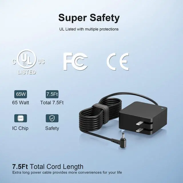 Alt view image 6 of 7 - 65W 45W 33W Model Charger Compatible with Asus Vivobook Laptop | X512D X512DA X512JA X513EA X515 X515J X515EA X540 X540S X540SA X540L F510 F510U F510UA F512 F512JA F512DA F513 F513EA F515