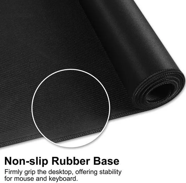Alt view image 6 of 6 - Large Gaming Mouse Pad Extended XXL Mouse Mat Long Desk Pad with Stitched Edges for Keyboard Home Office Gaming Work Big Desk Pad (35.4x15.7IN,90x40) (Black)