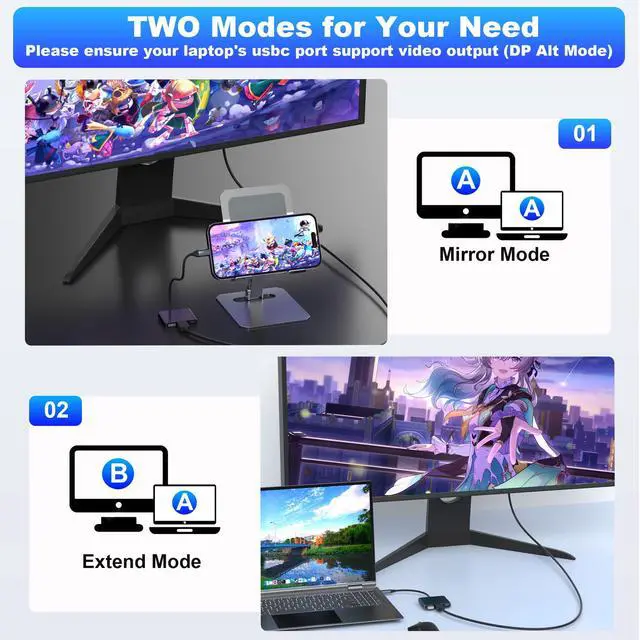 Alt view image 5 of 7 - USB C to HDMI Adapter, 3-in-1 4K@30Hz Digital AV Multiport Adapter with 4K HDMI Output, 100W PD & USB 3.0 Port, Type C to HDMI Adapter Compatible for MacBook Pro, HP, MacBook Air, iPad Pro, Dell, HP