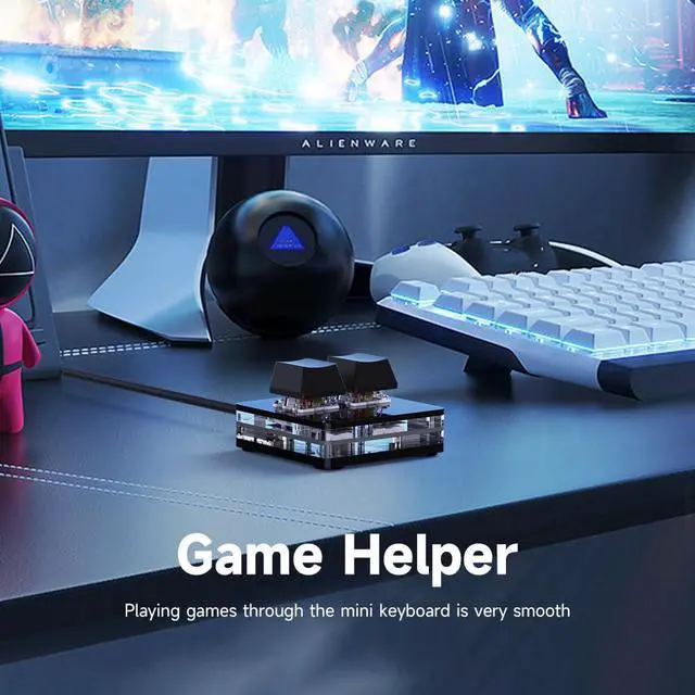 Alt view image 5 of 5 - OSU Keypad HotSwap One Handed Mechanical Gaming Keyboard Backlit Mini USB Keypad for Accounting Working or Rhythm Games (3-Key)