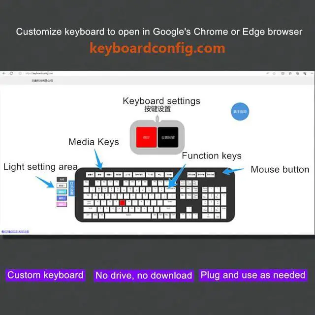 Alt view image 5 of 6 - USB Mini 2-Key Programmable Macro Keyboard, Hot Swappable Mechanical Keyboard with 1.5 Meter USB Data Cable (Black)