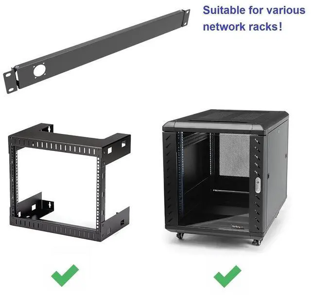 Alt view image 5 of 5 - 1U Hinged Rack Panel 1D XLR HDMI Audio Rack Mount Panel for 19 inches Rack Mount (1D)