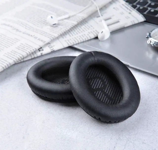 Alt view image 5 of 7 - Headphones Replacement Ear Pads Cover,for Bose Quietcomfort QC15 QC25 QC35 35 ii Headsets (Black) | Black/Memory Foam/Ear Cushion Cover For Bose QC15, QC25, QC35 & QC35 II/Includes 2 Earpads (1 Pair