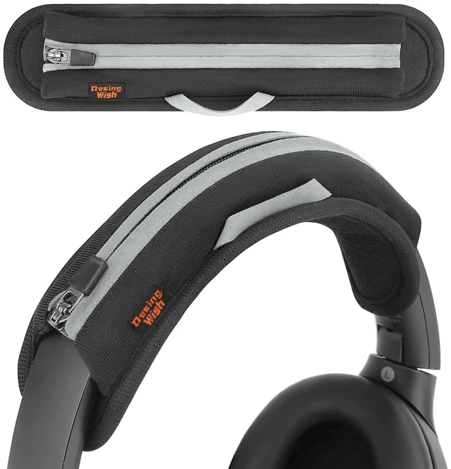 Main image of Universal Replacement Headphone Headband Cover, Headband Cushion Pad Cover Compatible with Sony, Bose, Beats, JBL Head Band Protector for Noise Canceling Stereo Headset (Black)
