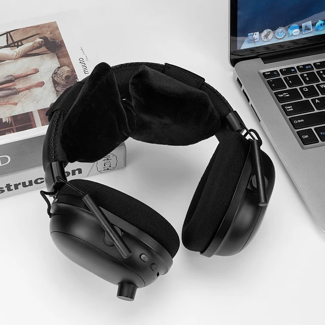 Alt view image 6 of 6 - Comfort Headphones Headband Pressure Relief Pads, Compatible with Over-Ear Headsets, Velour Headband Cushion Pad for Bald Head, Prevent Headphones Hair Dent, Easy DIY Installation