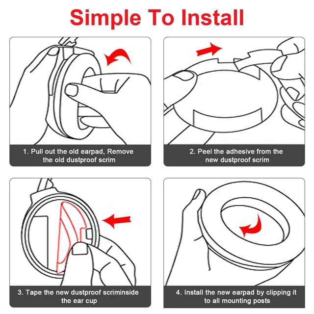 Alt view image 5 of 7 - Replacement Ear Pads for Bose QuietComfort 35 35 II 15 25(qc 35 25 15/QC35 ii), Headphone Ear Covers, High Density Memory Cotton, Soft Leather, Adaptive Noise Isolation Headphones Pads Cushions
