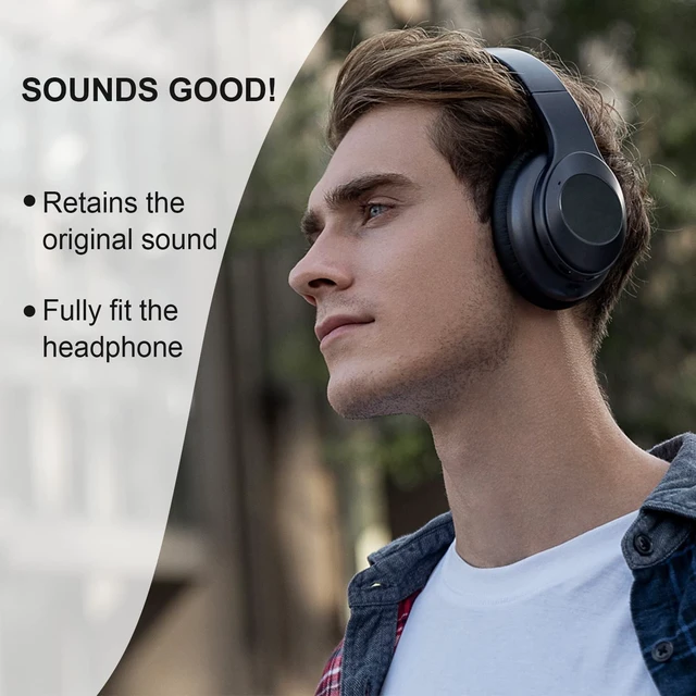 Alt view image 6 of 7 - Replacement Ear Pads for Bose QuietComfort 35 35 II 15 25(qc 35 25 15/QC35 ii), Headphone Ear Covers, High Density Memory Cotton, Soft Leather, Adaptive Noise Isolation Headphones Pads Cushions