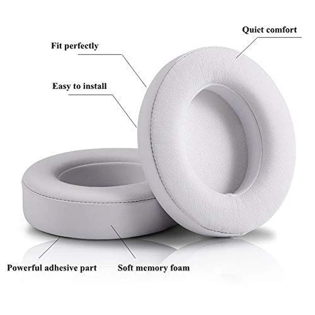 Alt view image 5 of 6 - Replacement Ear Pads Cushions, Earpads Cover Compatible with Beats Studio 2 and Studio 3 Over Ear Headphones 1 Pair (White)