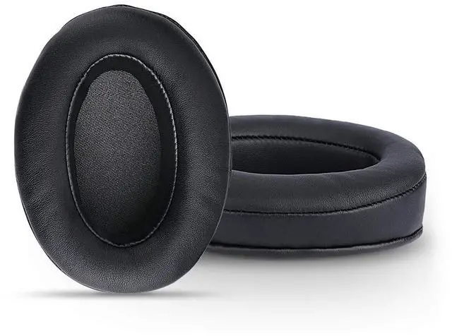 Main image of Leather Replacement earpad/Ear Cushion/Ear Cover for ATH M50X, SteelSeries Arctis, HyperX Cloud & Alpha Big OVEREAR Headphones (Fits a Great Variety of Headphones) - Black
