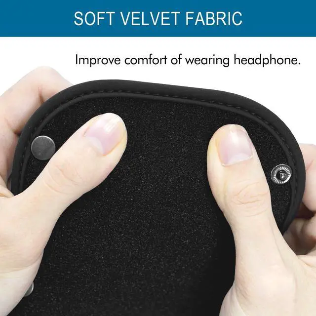Alt view image 4 of 7 - Replacement Headphone Headband Cover for Corsair Virtuoso, Audio Technica ATH M Series M50X, M50XBT, M50, M40X & More, Cushion Pad Protector Repair Part, Easy Installation No Tool Needed (Black)