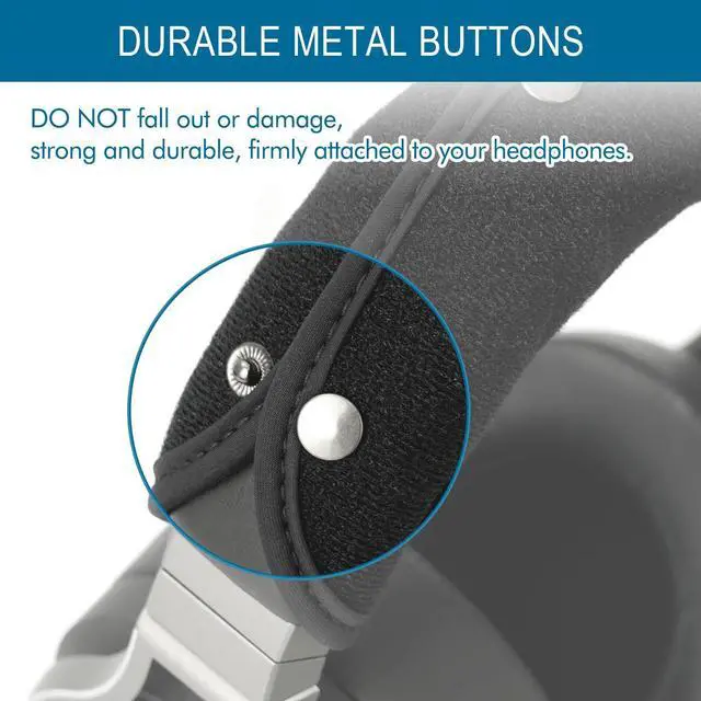 Alt view image 5 of 7 - Replacement Headphone Headband Cover for Corsair Virtuoso, Audio Technica ATH M Series M50X, M50XBT, M50, M40X & More, Cushion Pad Protector Repair Part, Easy Installation No Tool Needed (Black)
