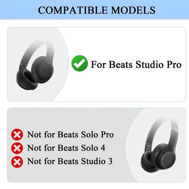 Alt view image 2 of 7 - Studio Pro Replacement Headband & Hinge Replacement for Beats Studio Pro Headphone,Durable Parts Accessories Repair Kit Set(Black)