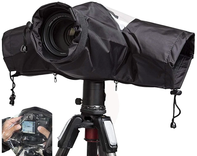 Main image of Waterproof Camera Rain Cover Soft Black Camera Rain Lens Covers | Professional Camera Sleeve Weather Protector Lens Jacket Covers for All DSLR SLR Cameras