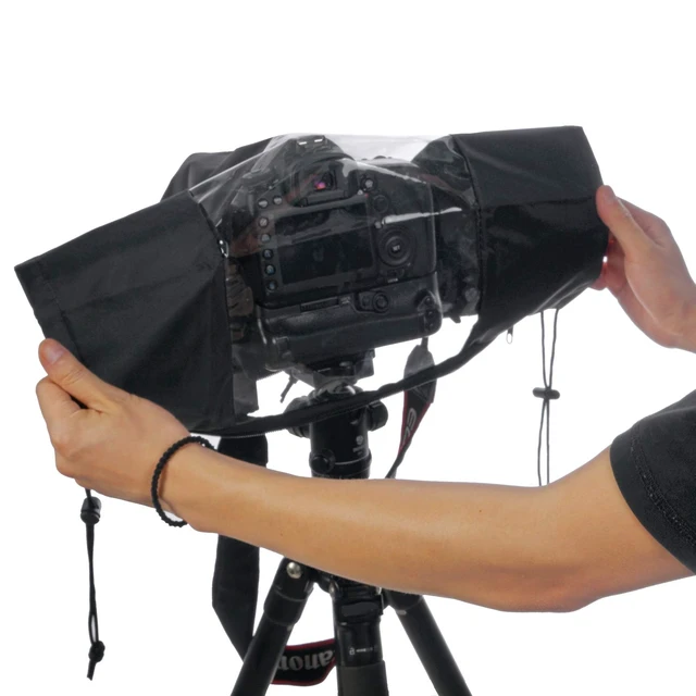 Alt view image 5 of 7 - Waterproof Camera Rain Cover Soft Black Camera Rain Lens Covers | Professional Camera Sleeve Weather Protector Lens Jacket Covers for All DSLR SLR Cameras