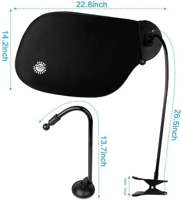 Alt view image 6 of 7 - Office Cubicle Shade,Desk Shade for Cubicle to Block Light Adjustable Desk Canopy for Privacy, Comfort and Glare Reduction, Laptop Sun Shade Accessories
