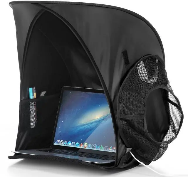 Main image of Portable Laptop Sun Shade Foldable Tent for Working Outside Travel Sun Shield for 13-16 inch Privacy Hood Heat & UV Reflective Waterproof Fabric