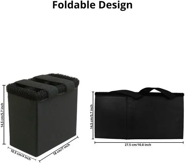 Alt view image 5 of 7 - 7 Inch Monitor Hood/Sunshade, Foldable and Portable Universal Fit Shade with Elastic Belt, for FEELWORD FW703, FW759, LUT7, T7