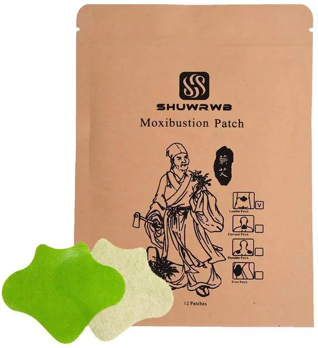 Main image of Moxibustion Patch (Lumber Patch 12Patches Per Bag)|Wormwood Patch|Moxa Patch| self-Heating Mugwort Sticker