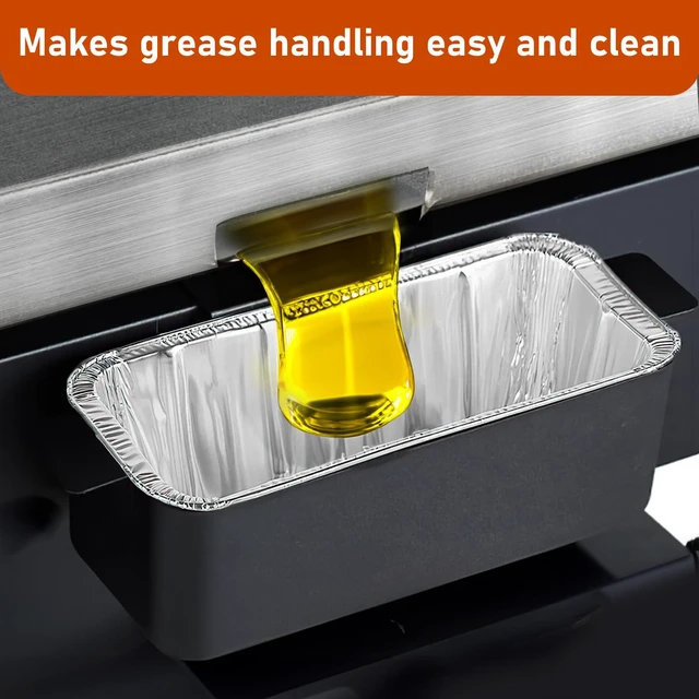 Alt view image 2 of 6 - Grease Cup Liners for Blackstone 5017 Griddles Griddle Accessories, Disposable BBQ Trays, Aluminum Foil Grease Drip Pan/Cup Liners; Compatible with 17", 22", 28", and 36" Models (Pack of 30)
