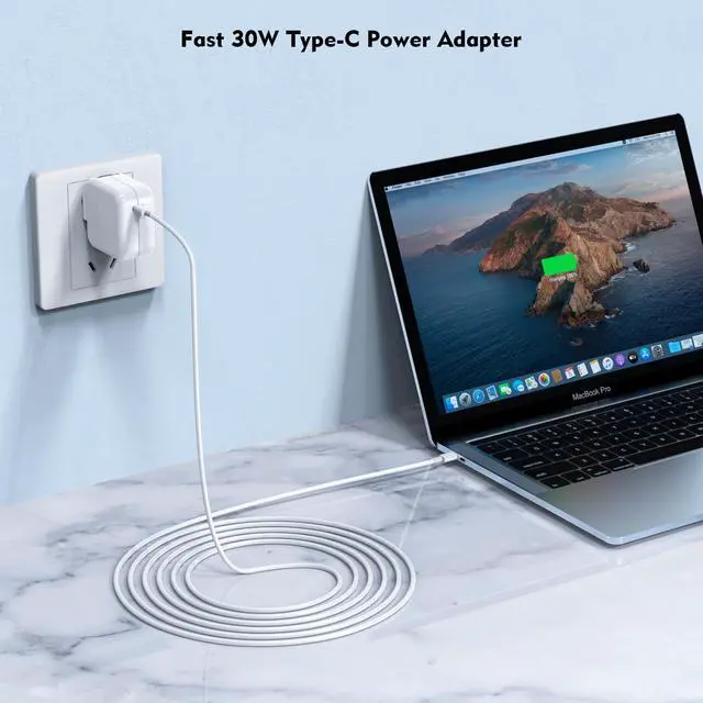 Alt view image 4 of 7 - 10FT Mac Book Air Mac Book Charger Fast Charging, 2Pack 30W USB C Charging Phone Laptop Charger 10Foot Extra Long USB C Cable for MacBook Pro 16/15/14/13 Inch, MacBook Air 13 Inch/ iPad Pro/iPhone 15