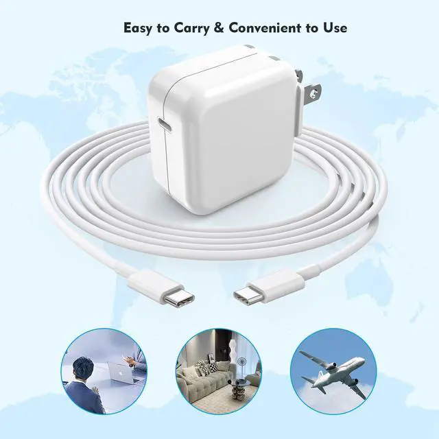 Alt view image 7 of 7 - 10FT Mac Book Air Mac Book Charger Fast Charging, 2Pack 30W USB C Charging Phone Laptop Charger 10Foot Extra Long USB C Cable for MacBook Pro 16/15/14/13 Inch, MacBook Air 13 Inch/ iPad Pro/iPhone 15