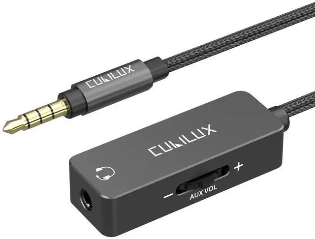 Main image of 3.5mm TRRS Volume Attenuator Cable, 1/8-inch Headphone Extension Cord with Audio Volume Control, in-Line Volume Controller for Earphones, Speaker, 4 Feet