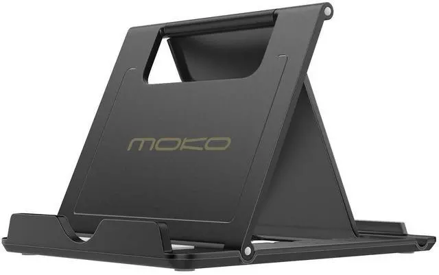 Main image of Phone/Tablet Stand, Foldable Tablet Holder Compatible with iPhone 17/17 Air/17 Pro/17 Pro Max, iPhone 16/Pro/Pro Max/Plus, iPhone 15/Pro/Pro Max/Plus, iPhone 14/Pro/Pro Max/Plus, Black
