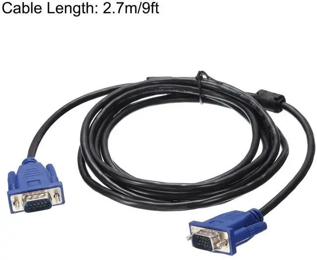 Alt view image 2 of 4 - VGA to VGA Cable, 2.7M/9ft Male to Male VGA 3+5 Video Cable for Computer, Projector