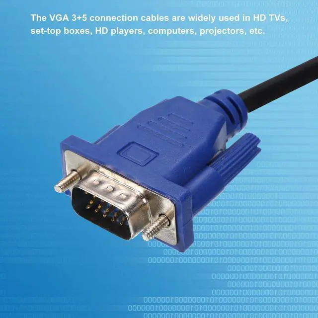 Alt view image 4 of 4 - VGA to VGA Cable, 2.7M/9ft Male to Male VGA 3+5 Video Cable for Computer, Projector